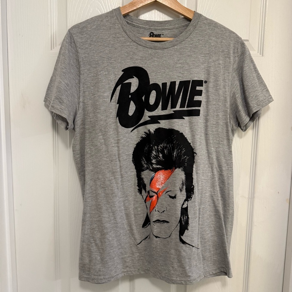 Like New David Bowie Aladdin Sane Glitter Portrait Graphic T-shirt
